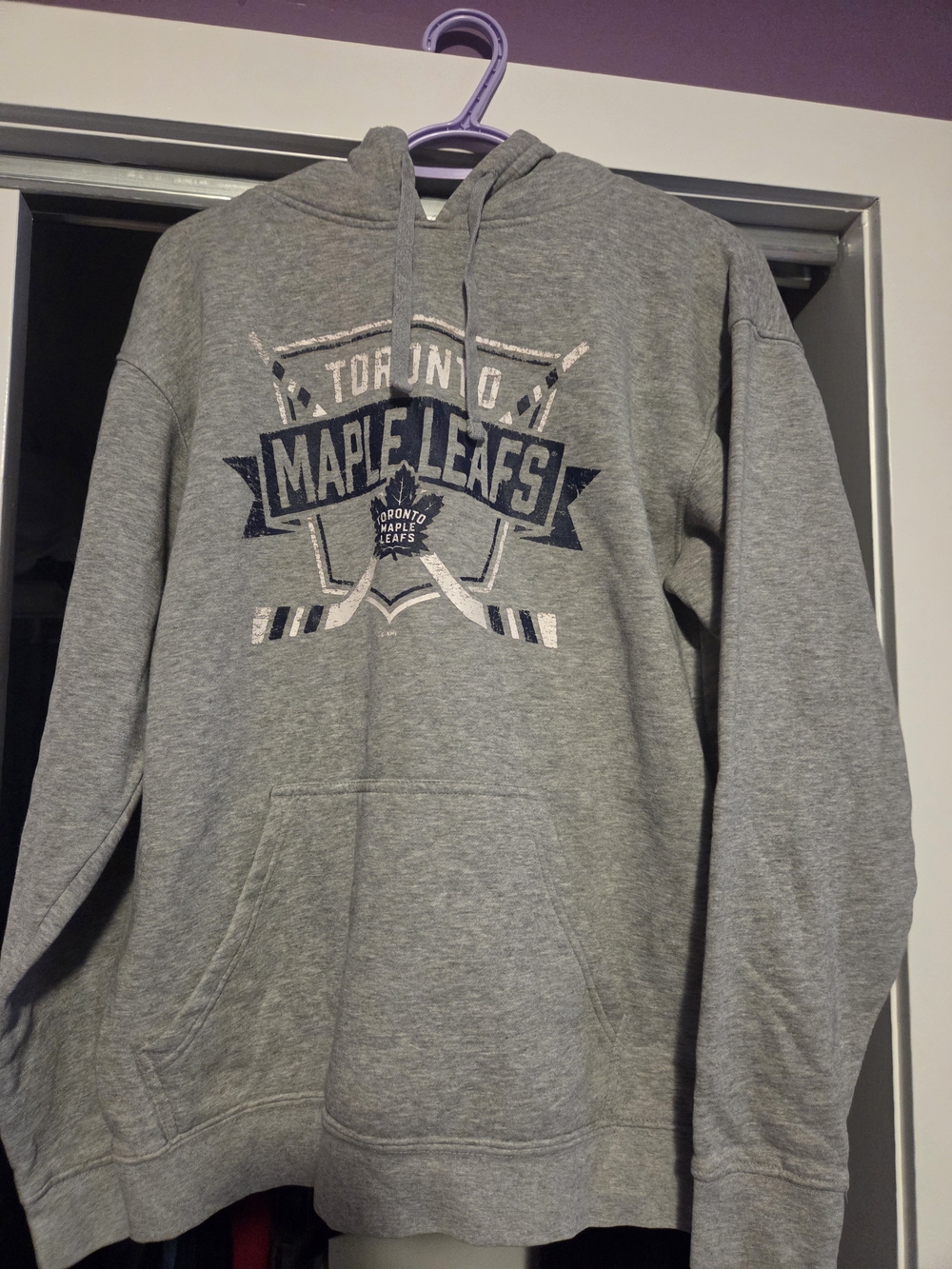 NHL Toronto Maple Leafs Gray Pullover Hoodie